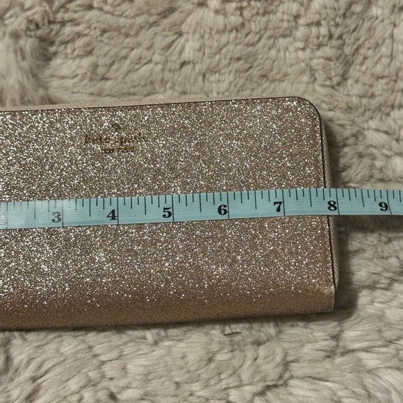 EUC Kate Spade Large Glitter Wallet (Gold) - Picture 8 of 9